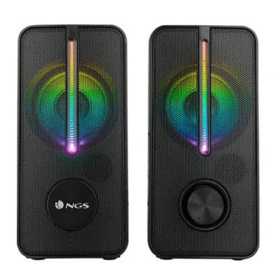 Imagen de NGS GSX 150 Altavoces de Gaming con Iluminación LED RGB, 12 W y Conexión USB, Color Negro