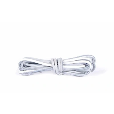 Imagen de Kaps Cordones de Cuero, Zapatos Cuero 100% Piel Legítima, Fabricados en Europa (140 cm 8 a 10 pares ojales / 01 blanco)