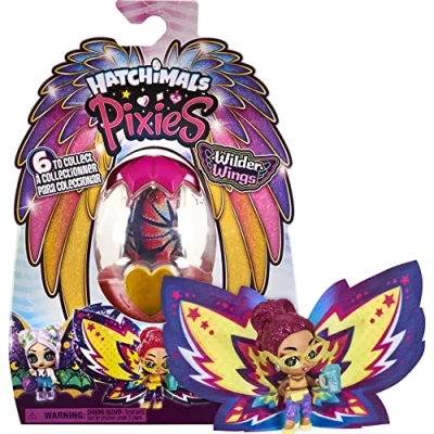 Imagen de Hatchimals Pixies, Wilder Wings Pixie con alas de Tela y 2 Accesorios (los Estilos Pueden Variar)