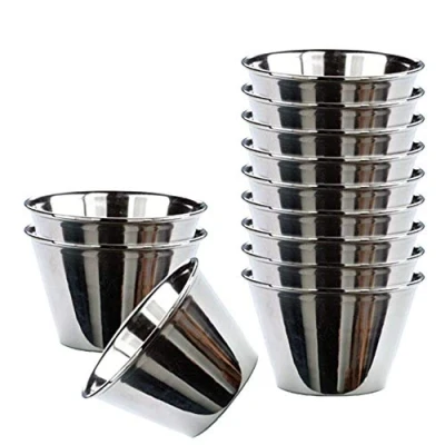 Imagen de Space Home 12 Flaneras Individuales de Acero Inoxidable Pequeñas Flanero Individual Set 7 cm