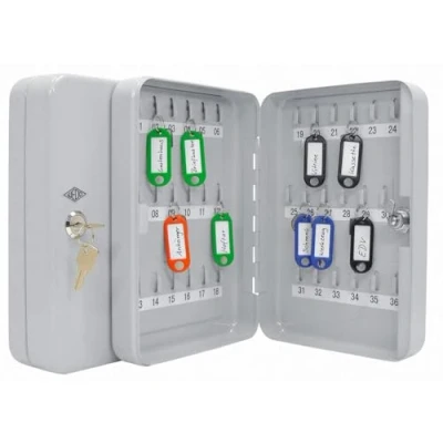 Imagen de Wedo 10253637X Armario para 36 Llaves, Acero, Gris Luminoso, 18 x 6 25 cm