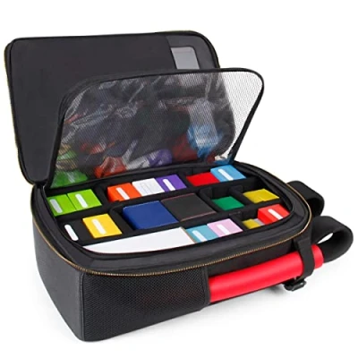 Imagen de ENHANCE MTG Mochila TCG para Almacenamiento de Tarjetas, Cajas mazo, Tarjetas con Funda, Alfombrillas Juego, Accesorios MTG, Black, Mochila, Compatible, Viaje