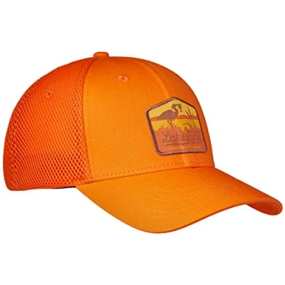 Imagen de Lakeshore® Gorra de caza, para exteriores, 100% algodón y malla, color naranja L