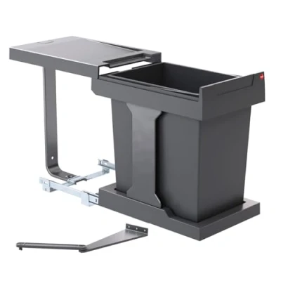 Imagen de Hailo 122535 como solo 20 para gabinete de 400 mm ancho con puerta bisagras, gris oscuro