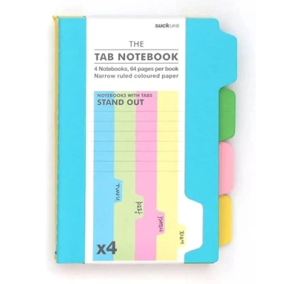 Imagen de Suck UK cuaderno A6 con pestañas, planificador de revisión, divisores, suministros escolares y accesorios oficina, lista tareas o semanal, paquete 4