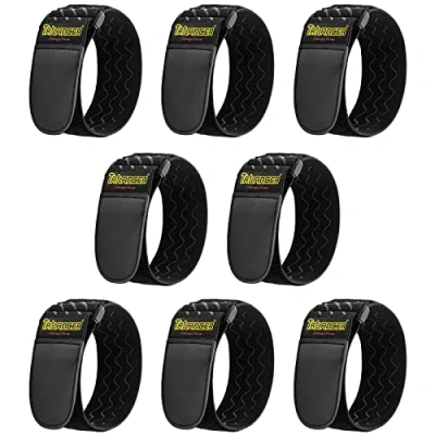 Imagen de Trilancer Correas de Cincha Elástica con Tiras Antideslizantes,30 cm x 5 (Pack 8)Correas Hebilla Multiusos para Cables,Cuerdas, Mangueras, Bicicletas, Vehículos Recreo, Pantalones, Ligas