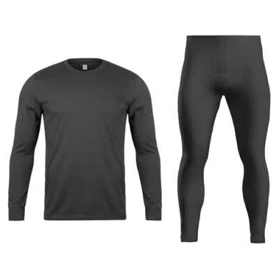 Imagen de Orbiz Conjunto de ropa interior térmica para hombre, camiseta manga larga completa y pantalones largos, invierno perfecta el calor, gris, M