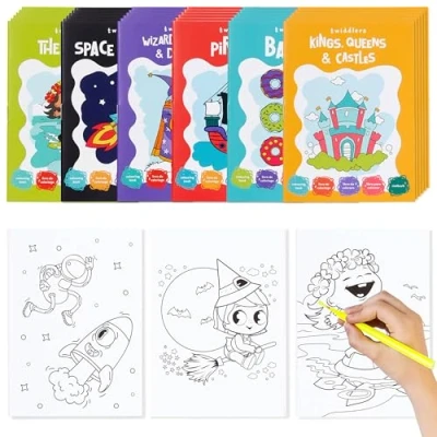 Imagen de 24 Libros Infantiles para Colorear, una Divertida Actividad de Arte y Manualidades Niños Todas las Edades.
