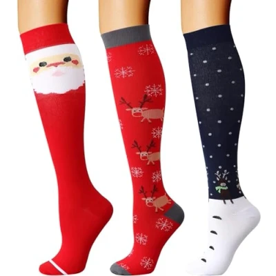 Imagen de DRESHOW Calcetines de Compresión para Hombres y Mujeres es el Mejor Running, Correr, Senderismo, Volar, Viajar