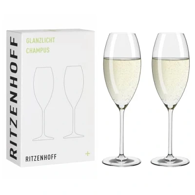 Imagen de RITZENHOFF 8011003 Copa de champán 300 ml Serie Brillante 2 unidades cristal en set regalo Fabricado Alemania