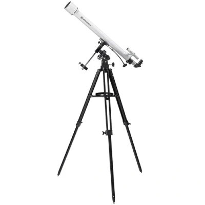 Imagen de Bresser Optics Classic 60/900 EQ Refractor 338x Negro, Blanco Telescopio (6,5 kg, Metal, Aluminio)