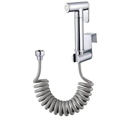 Imagen de ducha Bidet Acero Inoxidable Grifo Portatil para WC Kit de Lavabo con Soporte Ducha, Manguera telescópica flexible 59&quot; en ABS