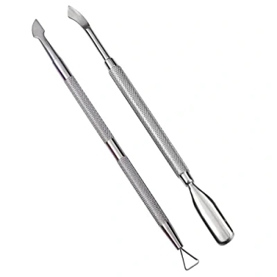 Imagen de luoshaPUCY Kit de Empujador Cutículas Doble Cabeza, 2 Piezas Raspador Cutícula Removedor para el Cuidado las Uñas y la Piel Muerta