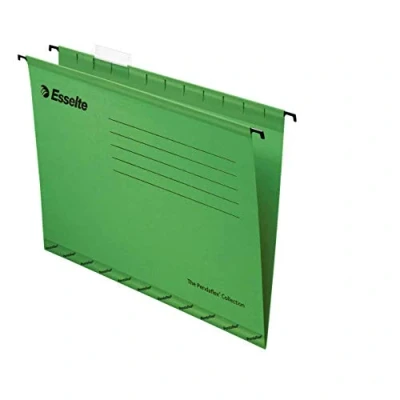 Imagen de Esselte Pendaflex Carpeta con ganchos para colgar (tamaño folio, 25 unidades), color verde