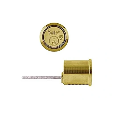 Imagen de YALE B X5 PB Cilindro de llanta Repuesto, Apto para Puertas 38 a 57 mm, Alta Seguridad, 2 Llaves Incluidas, latón Pulido, Keys