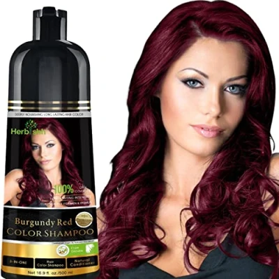 Imagen de Herbishh Champú para teñir el cabello con canasChampú naturalColorea en minutosColor de larga duración500 MLColor 3 1Sin amoníaco (Borgoña)