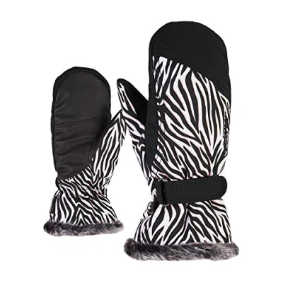 Imagen de Ziener Gloves KEM Guantes De Esquí Mujer, Wild Zebra Print, 7