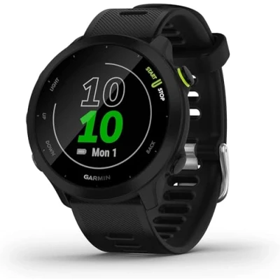 Imagen de Garmin Forerunner 55 Reloj inteligente para running con GPS, planes de entrenamiento, notificaciones y seguimiento del bienestar, Negro (Reacondicionado)