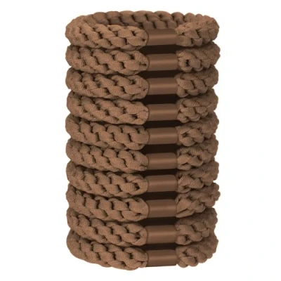 Imagen de JessLab Gomas para el Cabello, 10 Piezas Suaves Sin Daño Elásticas Cola de Caballo Accesorio Diadema Mujeres y Niñas, Marrón