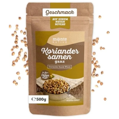 Imagen de Semillas de Cilantro Monte Nativo (500g) perfecto para Cocinar y Apoyar Hierbas Aromáticas Té Ideal Currys, Guisos Sopas