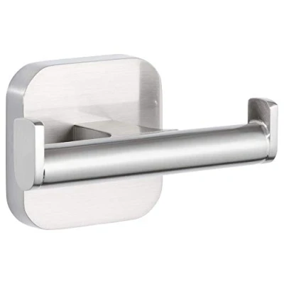 Imagen de tesa ESTEETIC Gancho Adhesivo Doble Montaje sin Taladrar Alta Fuerza de Fijación con Tecnología Power.Kit 50 x 80 43 mm Acero Inoxidable