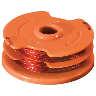 Imagen de WORX hilo para desbrozadora WG118E y WG119E de WG119E, repuesto resistente con 2 x 5 m longitud 1,65 mm diámetro, color naranja