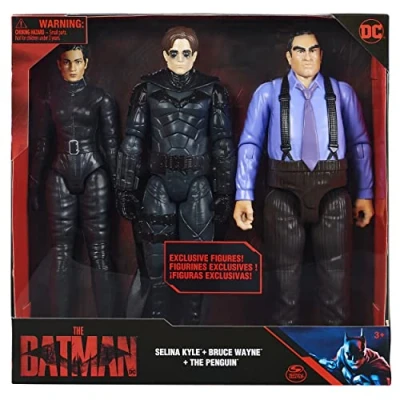 Imagen de BATMAN Pelicula Set de 3 Figuras 30 cm, Selina Kyle y el Pingüino para niños coleccionistas