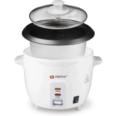 Imagen de Alpina Arrocera (0,6 L, 300 W, con luz de cocción y control calor), color blanco