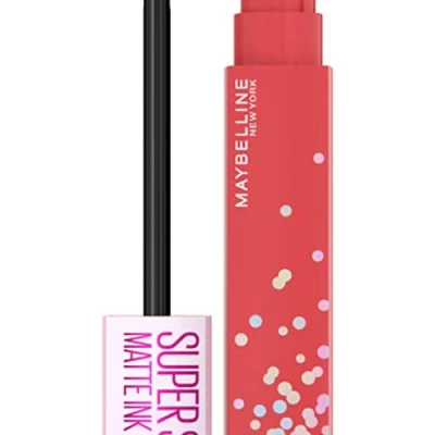 Imagen de Maybelline New York, Matte Ink Birthday Collection, Acabado Mate, Larga duración hasta 16H, No transfiere, Tono 400 Show Runner