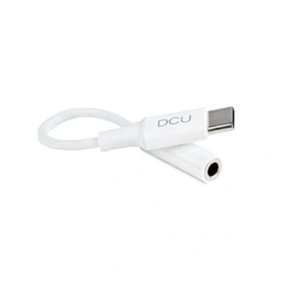 Imagen de Adaptador Usb Tipo C A Entrada De Audio Jack 3.5mm Dcu Alta Calidad Negro