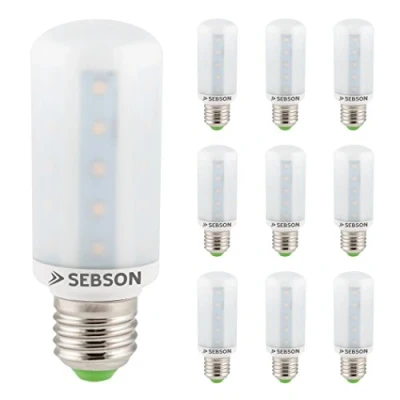 Imagen de SEBSON Bombilla LED E27 8W Equivalente a 60W 810 Lúmenes Blanco Cálido 3000K No Regulable Angulo de Haz 280 230V Juego 10