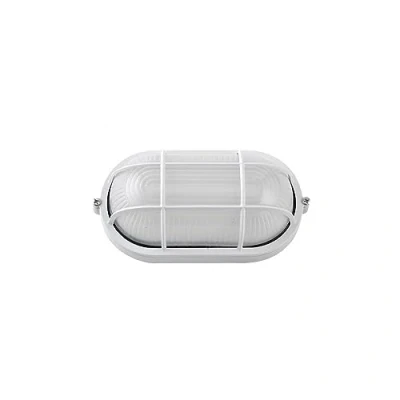 Imagen de Aplique exterior oval aluminio Apus grande 1xE27 blanco