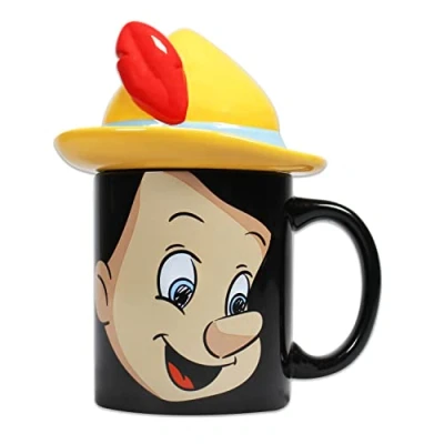 Imagen de Taza Disney Pinocho desayuno 3D cerámica 400 ml te café Licencia oficial