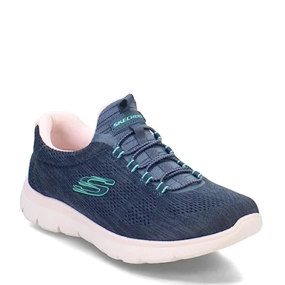 Imagen de Skechers Wide Fit Summits Zapatillas navy/pink/turquoise, Mujer, Talla: 41, Navy/pink/turquoise Zapatos