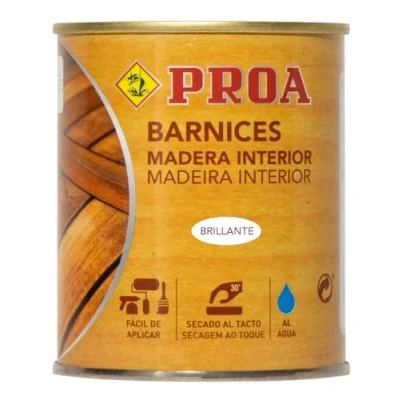 Imagen de BARNIZ BRILLANTE AGUA INTERIOR. Transparente. 250 ML.