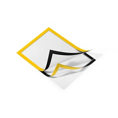 Imagen de Durable Marco de información Duraframe A4, autoadhesivo con cierre magnético, 2 piezas, amarillo, 487204