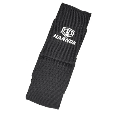 Imagen de Harnds AK4010 Funda para Cuchillos, elástica de Nailon 15,7 x 6,35 2,54 CM, Soporte cinturón linternas, Negro, Exteriores