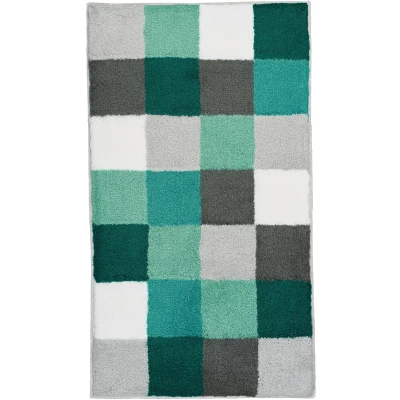 Imagen de Kleine Wolke Caro Alfombrilla de baño, Acrílico, Verde/Turquesa, 60 x 105 cm