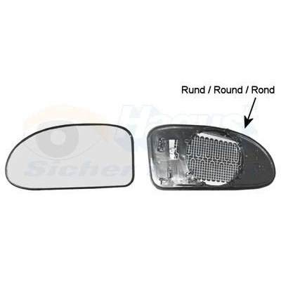 Imagen de VAN WEZEL 1858862 Cristal de Espejo derecha FORD: Focus Mk1 Hatchback, Berlina, Familiar