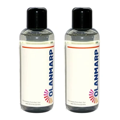 Imagen de Olanmarp Detergente suave concentrado de microfibra líquido para lavado a mano + máquina (480 ml, sin red lavado)