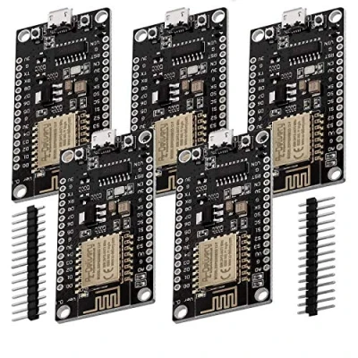 Imagen de AZDelivery 5 x NodeMCU Lolin V3 ESP8266 ESP 12F WiFi Placa de Desarrollo versión sin soldar con CH340 Compatible Arduino E Book Incluido!