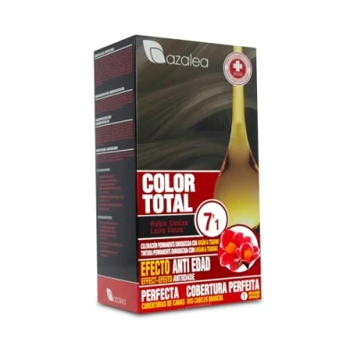 Imagen de ALEA Tinte Pelo Mujer Color Total Nº 7.1 Rubio Ceniza Coloración Permanente en Crema Aceite Argán y Tsubaki Cobertura de Canas Aclara 3 Tonos Cabellos Naturales