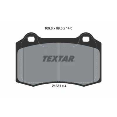 Imagen de TEXTAR 2138104 Juego de pastillas freno no preparado para indicador desgaste FORD: Focus Mk1 Hatchback