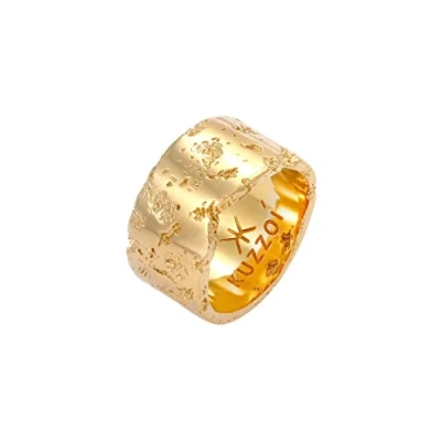 Imagen de Kuzzoi Anillo de Plata ley 925 para hombre, forjado a mano, 9 mm, 925, con aspecto desgastado, estructura rústica, talla 60 66,