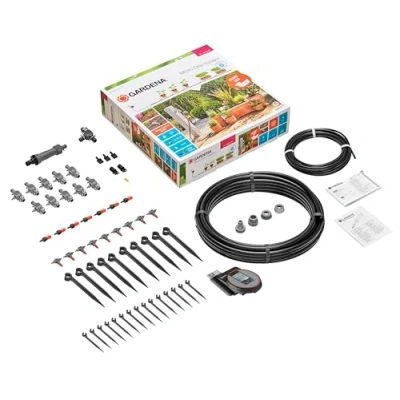 Imagen de GARDENA Set de inicio para Macetas M automático, 10 macetas, programador riego Easy Control incluido (13002 20)