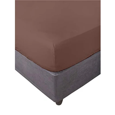 Imagen de Miracle Home Ajustable Elástica Sábana Bajera, Cama 135, Marrón (Chocolate)