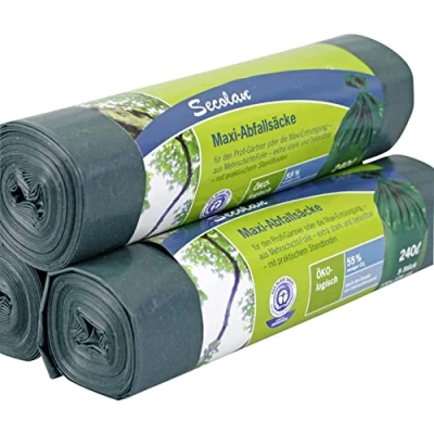 Imagen de 1x5 Secolan Maxi Abfallsäcke 240 l verde/negro