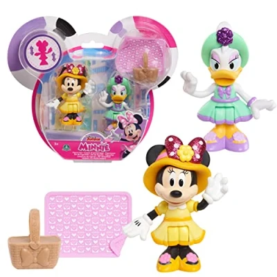 Imagen de Giochi Preziosi Disney Minnie, 2 Figuras articuladas de 7,5 cm con Accesorios, Tea Party, Juguete para niños a Partir 3 años,, MCN174