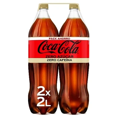 Imagen de Coca cola Zero Azúcar cafeína Refresco de sin azúcar, calorías, Pack 2 botellas 2L