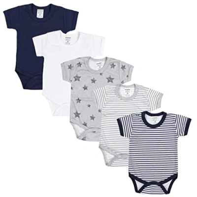 Imagen de TupTam Body Bebé Pack de 5 Bodies Niño 0 3 Meses 100% Algodón Transpirable, Mix colores 3, 92